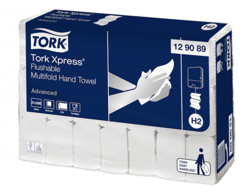 Tork Xpress Advanced 2Ply 4200 Flushable Sheets - H2
