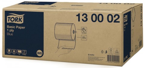 Tork Basic 1Ply 250m X 6 Rolls Blue - W6