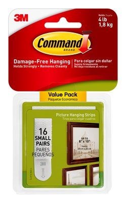 COMMAND SMALL PICTURE HANG STRIPS VALUE PACK