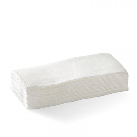 Biopak 2Ply,M 1/8 Fold, Quilted Dinner Napkin White
 X1000