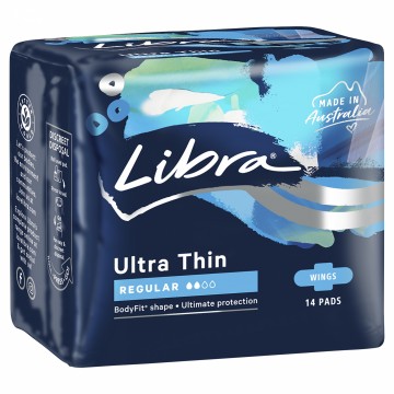 Libra Ultrathin Pad Regular Wings 14pk X6