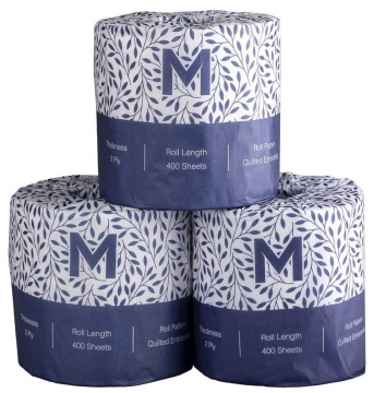 M 2Ply Toilet Paper X48 Wrapped Rolls - 27205