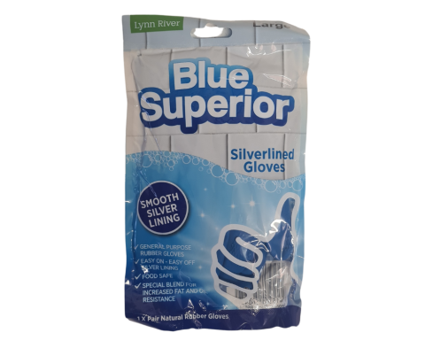 Blue Superior  Glove Silverlined L