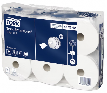 Tork Advanced 2Ply Smart One Toilet Paper X6 - T8