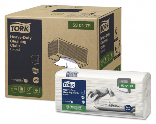 Tork Heavy-Duty Cleaning Cloth 1ply 105 cloths 4 packs W4