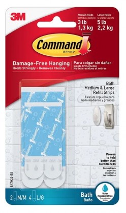 COMMAND ASSORTED WATER RESIST STRIPS 6 PACK