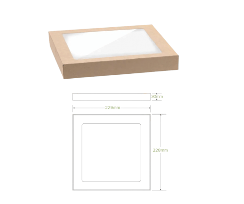 BioBoard Catering Tray PLA Windowed Lid - Small x 100