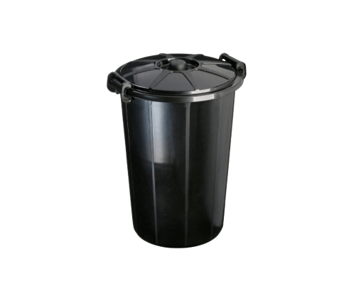 Plastic Rubbish Bin & Lid 68L