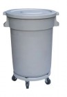 Heavy Duty Round Bin With Dolly Base - 80L