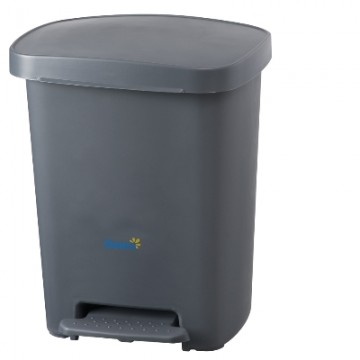Oates Grey Pedal Bin - 30L