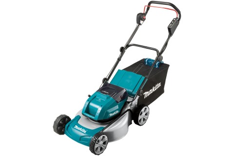 Makita 460Mm Metal Deck Lawn Mower - Includes 2X Batteries & Charger