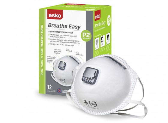 Esko Breathe Easy P2 Valved Mask X12