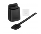 Wall Mounted Silicone/Rubber Toilet Set - Black