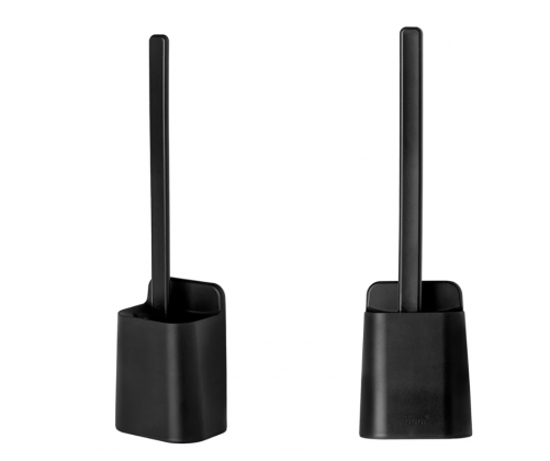 Wall Mounted Silicone/Rubber Toilet Set - Black