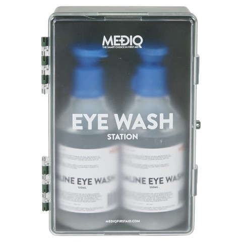 Mediq Eyewash Station 2X 500ml Saline Solutions