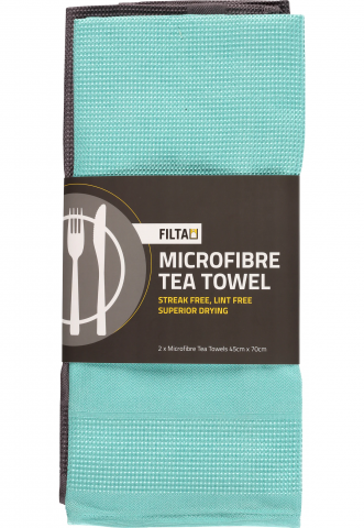 XL Microfibre Tea Towel Sky/Grey