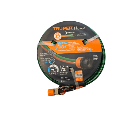 Truper Plastic Garden Hose 12mm x 20m