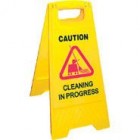 Sign - Cleaning In Progress - Yellow
