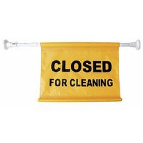 SIGN - EXTENDABLE - CLOSED FOR CLEANING