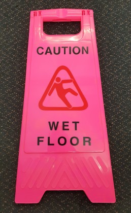 Sign - Caution Wet Floor - Pink