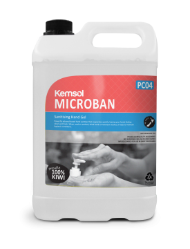 Kemsol Microban Clear Evaporating Hand Sanitiser 5L