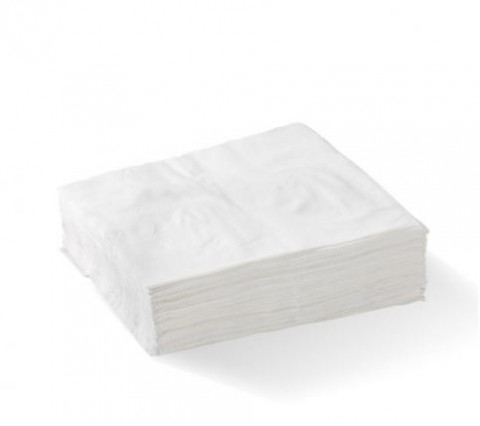 BIOPAK 1ply, 1/4 fold, white Napkin x3000