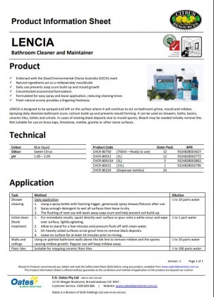 Research Products Lencia