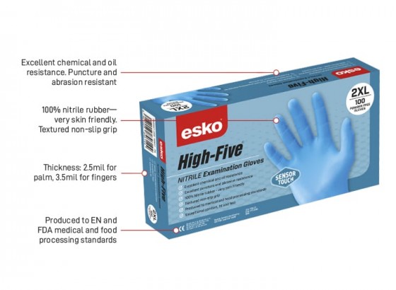 Esko High-Five Sensor Plus Nitrile 100 Pack