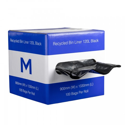 M Recycled Bin Liner Dispenser Box - 120L