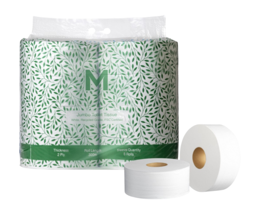 M Recycled 2Ply Jumbo Toilet Paper X8