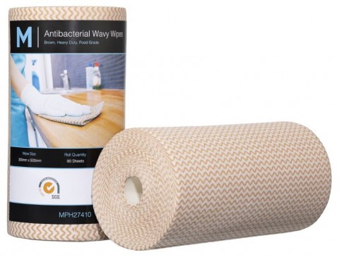 M Antibacterial Heavy Duty Wipes Brown - 90 Sheets 80gsm