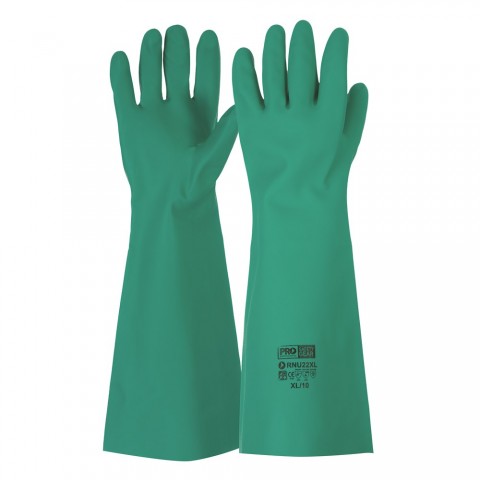 Pro Choice Green Nitrile Chemical Resistant Gloves  - 45cm
