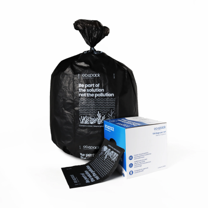 Ecopack Ocean Bound Recycled Bin Liner 80L X100