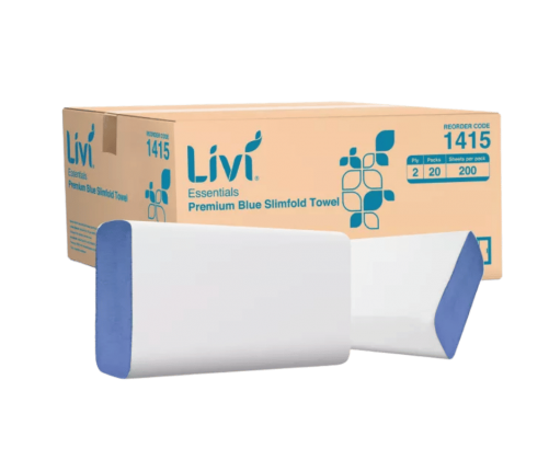Livi Essentials 2 ply Blue Slimfold - 1415