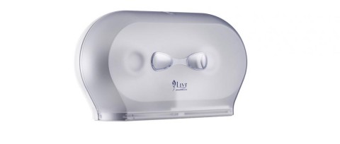 Livi Double Mini Jumbo Dispenser White - D774
