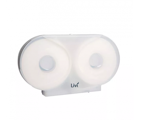 Livi Jumbo Double Dispenser White - D860