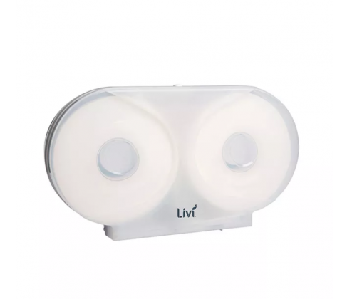 Livi Jumbo Double Dispenser White - D860