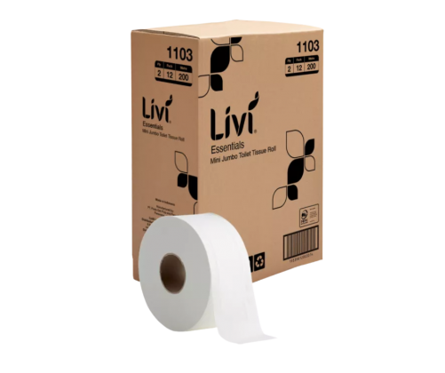 Livi Essentials 2Ply Mini Jumbo Toilet Paper X12 - 1103