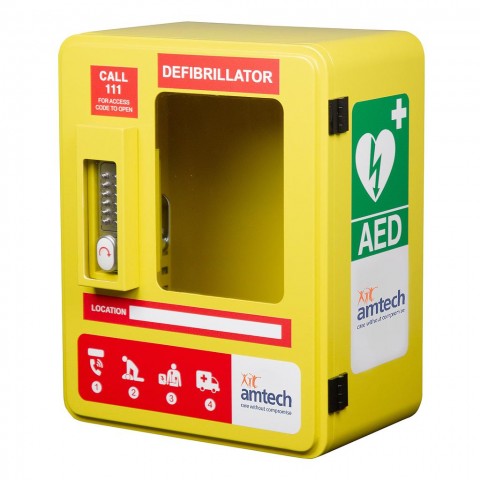 Defibrillator Cabinet Outdoor,  Alarmed & Pin Lock