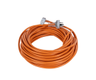 Pacvac Velo Lead With Right Angle Plug - 3 Core 1mm 18m Orange