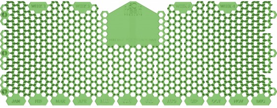 Urinal Trough Screen Cucumber Melon - Twin Pack