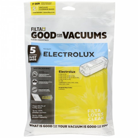 F009 Electrolux  Vac Bags 5 Pack