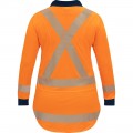 Womens Polo Long Sleeve Quick Dry TTMC-W17 X-Back Orange Size