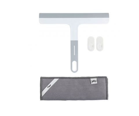Vigar Bathroom Squeege with Cloth & Hooks.