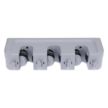 White Magic Broom Holder - 4 Hooks 3 Handles
