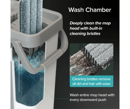 White Magic Flat Mop & Bucket Set
