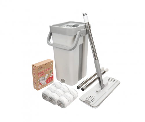 White Magic Flat Mop & Bucket Set
