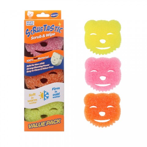 Scrubtastic Scrub & Wipe Sponge 3 Pack