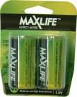 Maxlife D Alkaline Batteries 2 Pack