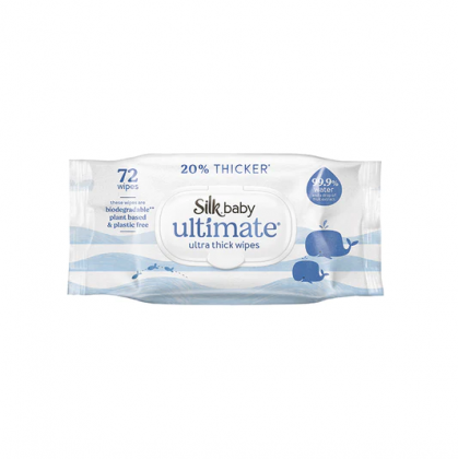 Silk Ultimate Ultra Thick Baby Wipes 72 Pack